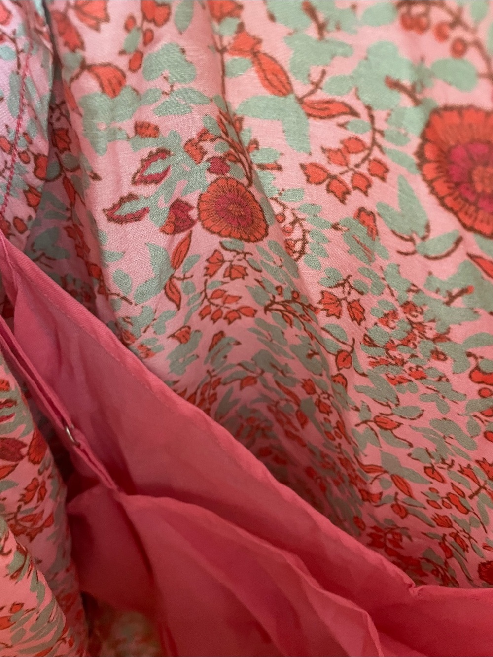 Roller Rabbit Pink Floral Tassel Tiered Dress - Picture 3 of 4